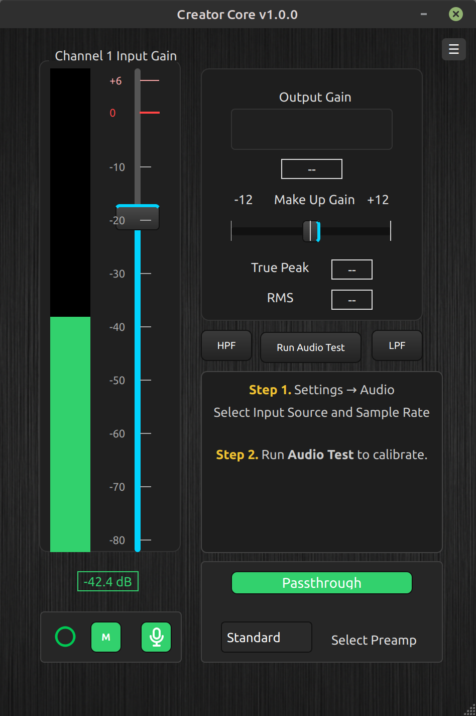 Emergent Audio UI – Passthrough view