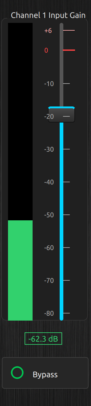 Emergent Audio input gain and meter