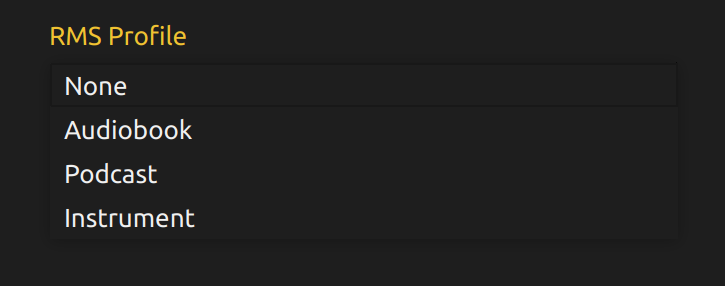 Emergent Audio RMS profiles